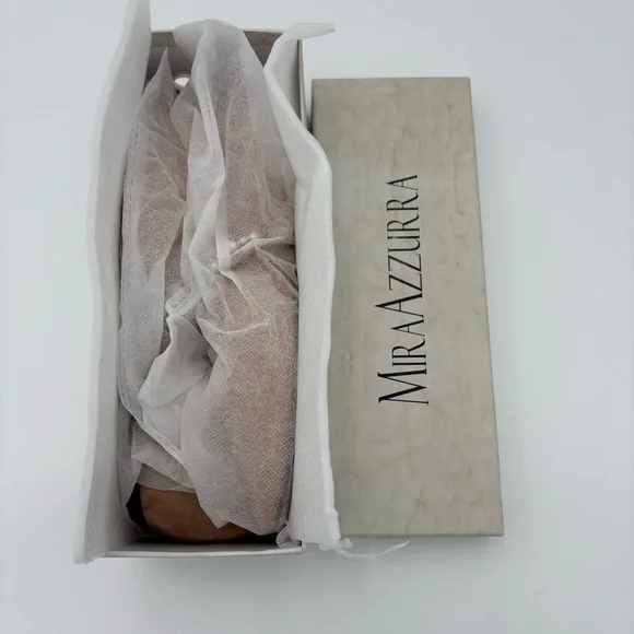 MIRAAZURRA Pearl Strap Ballet Flats Blush Nude Mary Jane Square Toe Size 7 NEW - Picture 10 of 10